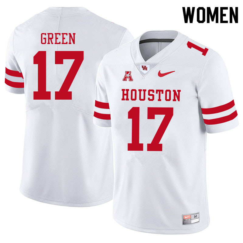 Women #17 Seth Green Houston Cougars College Football Jerseys Sale-White - Click Image to Close